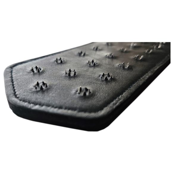 Rouge - paddle fessée en cuir véritable avec clous - noir