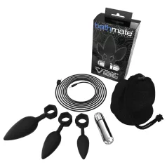   Bathmate Anal Training Plugs Vibe - set de plugs anaux vibrants (noir)