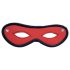 Rouge - masque pour les yeux en cuir véritable ouvert (rouge)