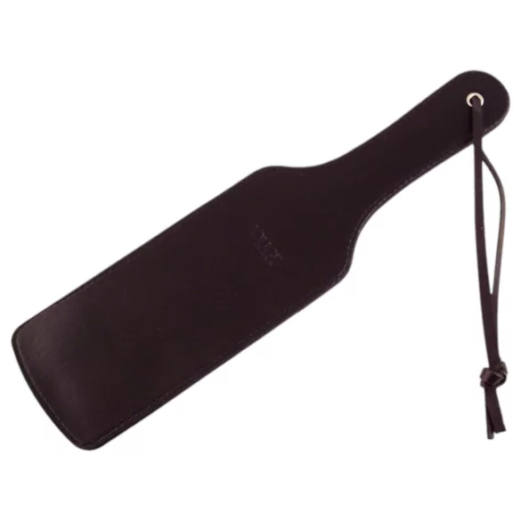 Rouge - paddle en cuir véritable - forme cœur - noir