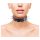 Rouge - collier clouté en cuir véritable (noir)