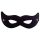 Rouge - masque ouvert en cuir véritable (noir)