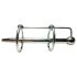 Rouge - acier inoxydable, dilatateur anneaux doubles (argent)