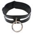 Rouge - collier en cuir véritable (noir)
