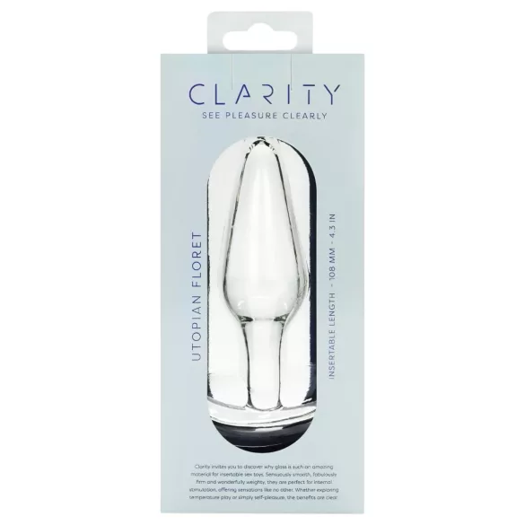 Clarity Utopian Floret - plug anal en verre (transparent)