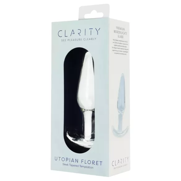 Clarity Utopian Floret - plug anal en verre (transparent)