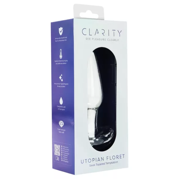 Clarity Utopian Floret - plug anal en verre (transparent)