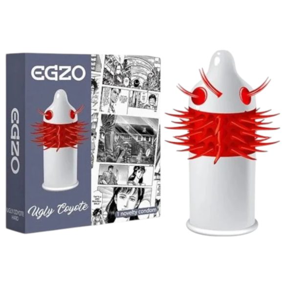 Egzo Ugly Coyote – Préservatif long à pointes (1 pièce)