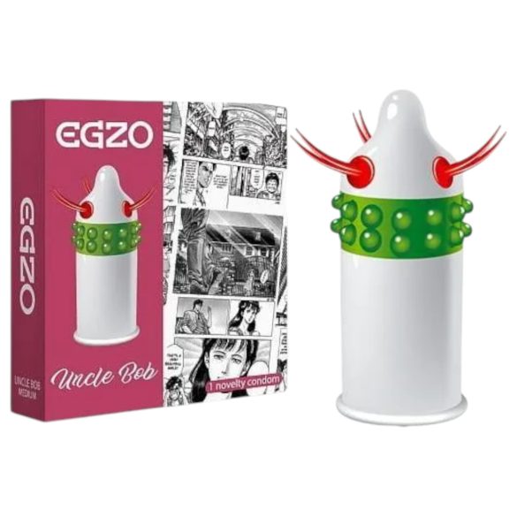 Egzo Uncle Bob – Préservatif texturé à picots et tentacules (1 pièce)