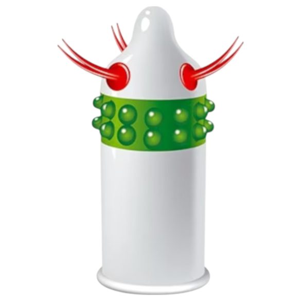 Egzo Uncle Bob – Préservatif texturé à picots et tentacules (1 pièce)