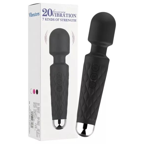 Lonely - Vibromasseur rechargeable 20 fonctions - silicone noir