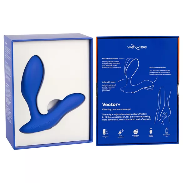 We-Vibe Vector+ - Vibromasseur anal connecté (bleu)