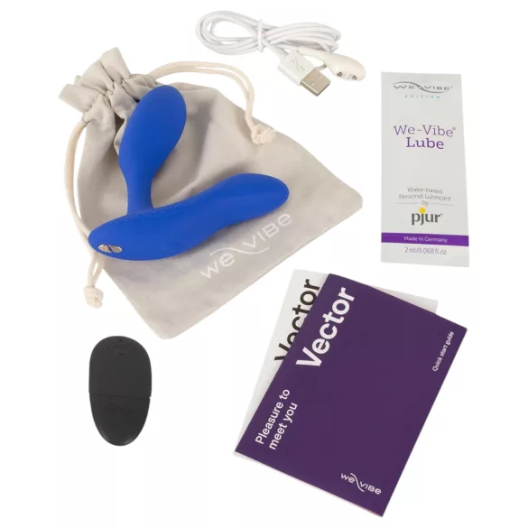 We-Vibe Vector+ - Vibromasseur anal connecté (bleu)
