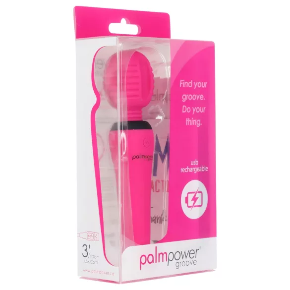 PalmPower - vibromasseur rechargeable - ergonomique - silicone rose