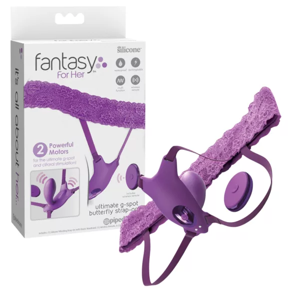 Pipedream Fantasy For Her - vibromasseur point G intégré, portable (violet)