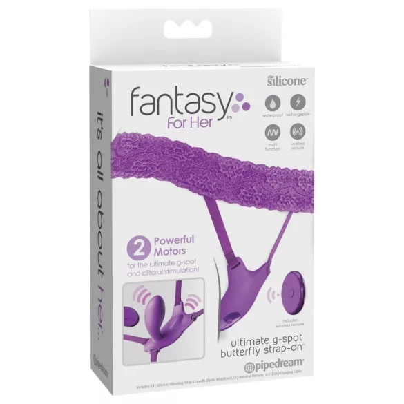 Pipedream Fantasy For Her - vibromasseur point G intégré, portable (violet)