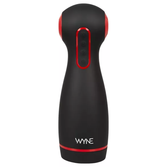 WYNE 06 - masturbateur vibrant et succion rechargeable - silicone noir