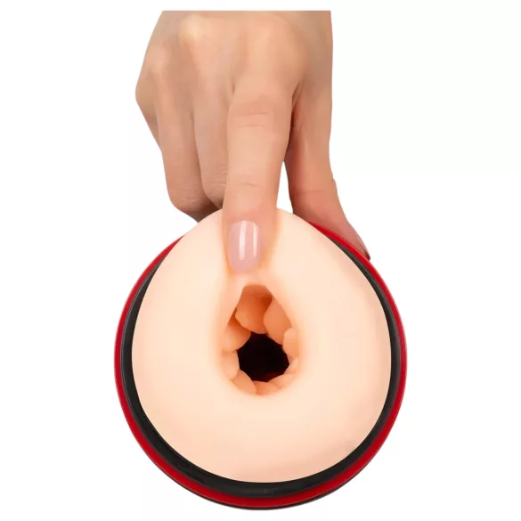 WYNE 06 - masturbateur vibrant et succion rechargeable - silicone noir