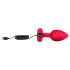 b-vibe cœur - vibro anal sans fil (rouge)