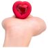 b-vibe cœur - vibro anal sans fil (rouge)