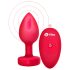 b-vibe cœur - vibro anal sans fil (rouge)