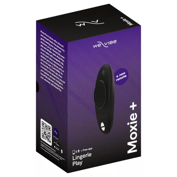 We-Vibe Moxie+ - stimulateur clitoridien portable avec application et télécommande (noir)