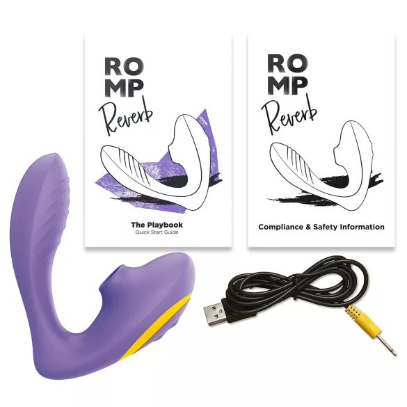 ROMP Reverb - vibromasseur point G et clitoridien à ondes - silicone violet