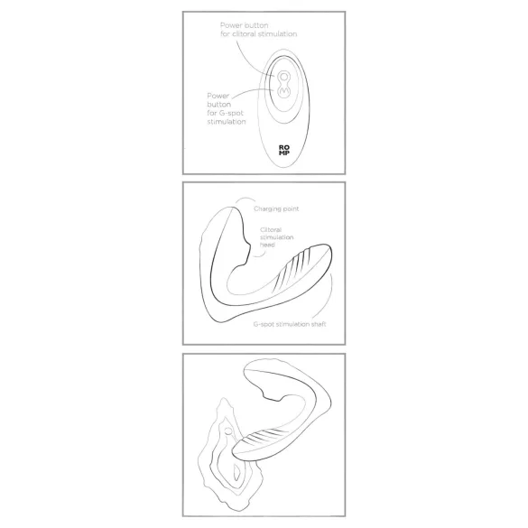 ROMP Reverb - vibromasseur 2‑en‑1 à ondes d’air pour point G (violet)