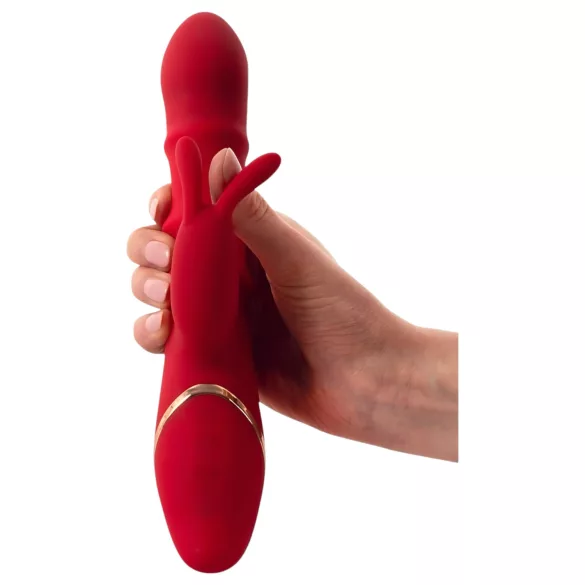 You2Toys - vibromasseur rabbit à anneau mobile - silicone rouge