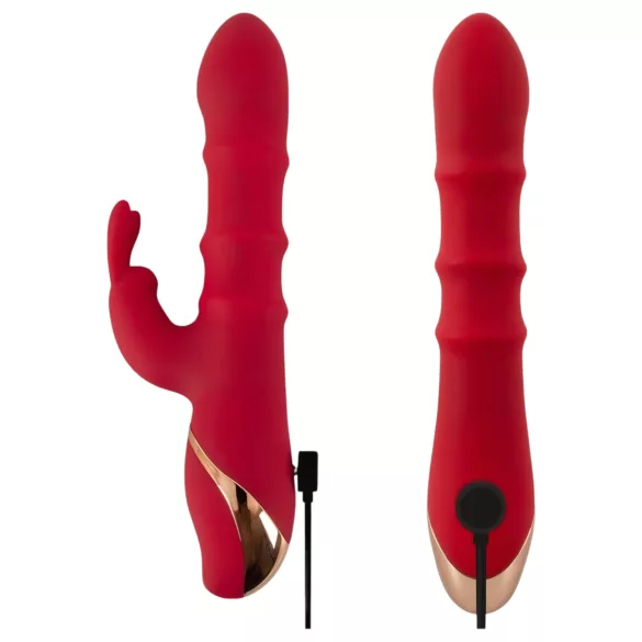You2Toys - vibromasseur rabbit à anneau mobile - silicone rouge