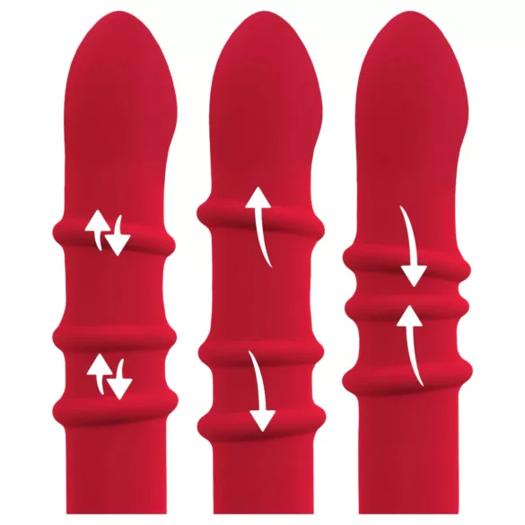 You2Toys - vibromasseur rabbit à anneau mobile - silicone rouge