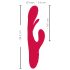 Smile - Vibromasseur à double stimulation avec bras et langue (rouge)