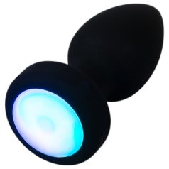 ANOS - plug anal lumineux vibrant (noir)