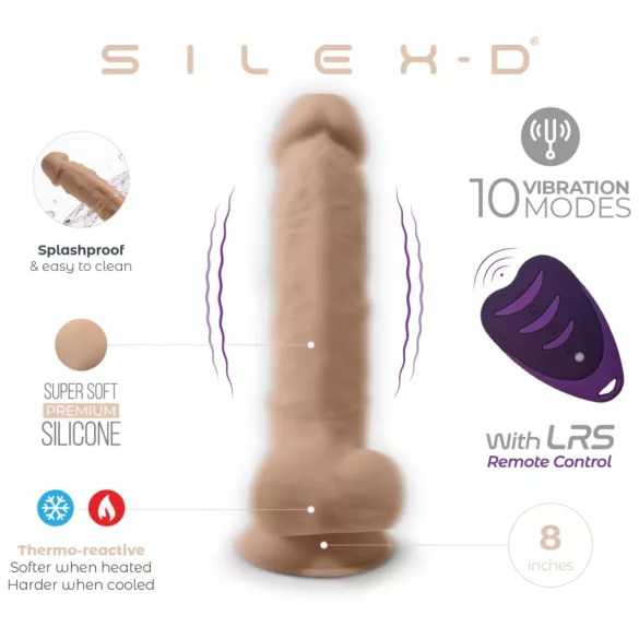 Silexd 8 - vibromasseur avec télécommande - effet testicules - couleur chair