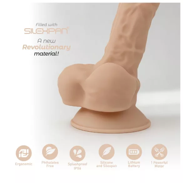 Silexd 8 - vibromasseur avec télécommande - effet testicules - couleur chair