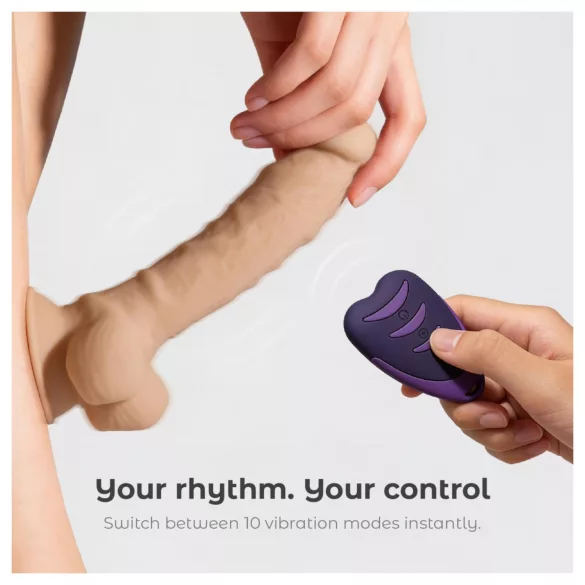 Silexd 8 - vibromasseur avec télécommande - effet testicules - couleur chair