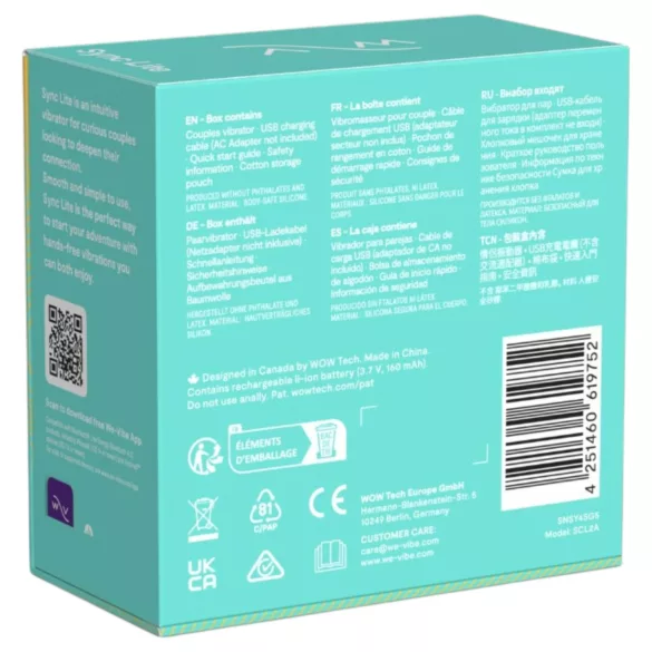 We-Vibe Sync Lite - vibromasseur pour couple avec application et télécommande (vert)