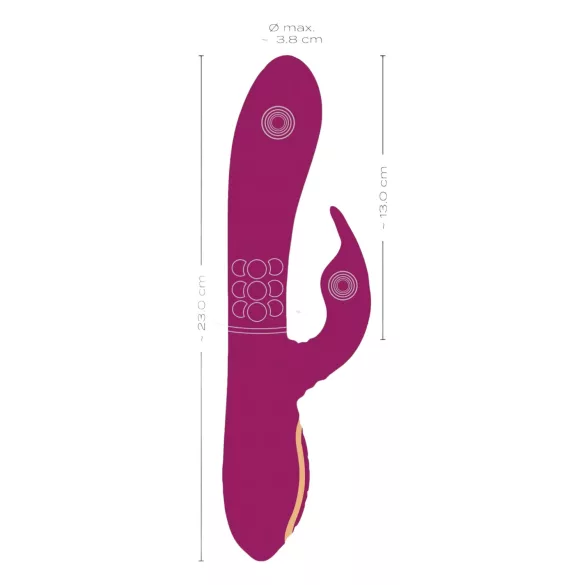 Javida - Vibromasseur rotatif 3-en-1 à perles (violet)
