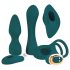 Couples Choice - 4en1 vibromasseur télécommande modulable (turquoise)