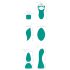 Couples Choice - 4en1 vibromasseur télécommande modulable (turquoise)