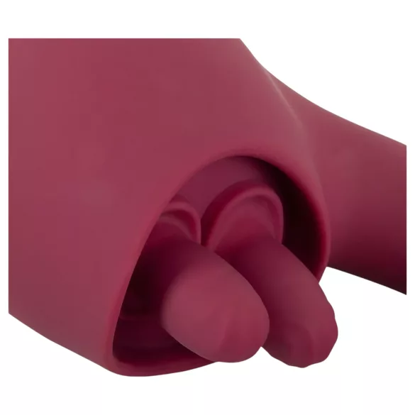Javida - vibromasseur 2en1 langue stimulante - silicone rouge