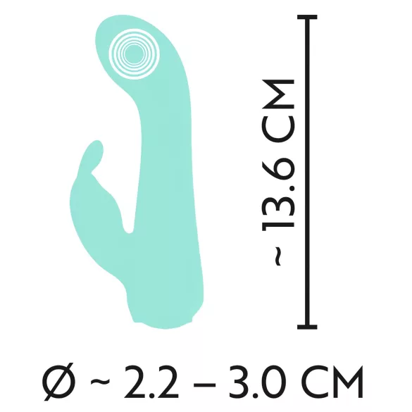 Cuties Mini 4 - vibromasseur à bras clitoridien en forme de lapin, rechargeable (vert)