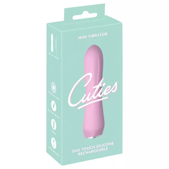 Cuties - mini vibromasseur rechargeable étanche - silicone rose