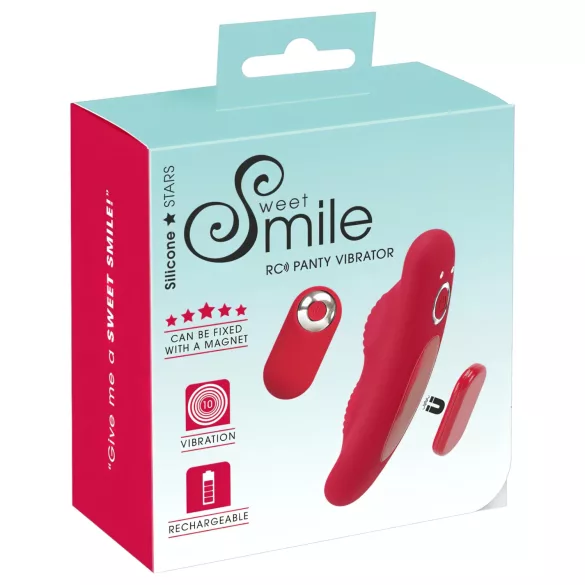 Smile - vibromasseur culotte télécommandé rechargeable - rouge