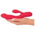 Lapin Bondissant Smile - vibromasseur rechargeable à 3 moteurs (rouge)