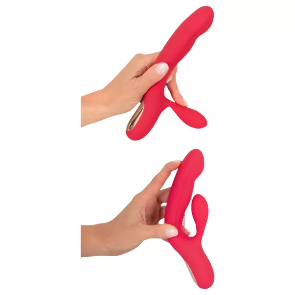 Smile Thumping Rabbit - vibromasseur rabbit 3 moteurs rechargeable - rouge