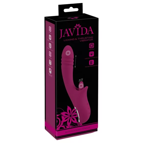 Javida - Vibromasseur langue et va-et-vient - silicone violet