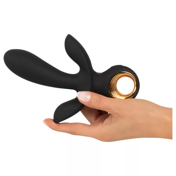 Eternal - gode triple vibrant gonflable - silicone noir
