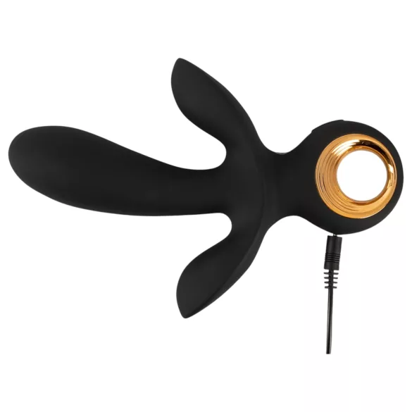 Eternal - gode triple vibrant gonflable - silicone noir