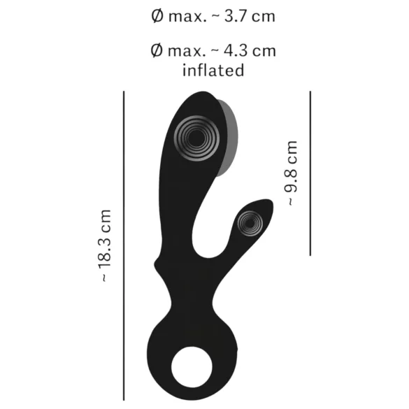 Eternal - vibromasseur à pompe avec stimulateur clitoridien - noir